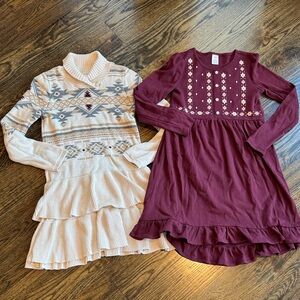 Gymboree Burgundy and Cream Girls' Dresses